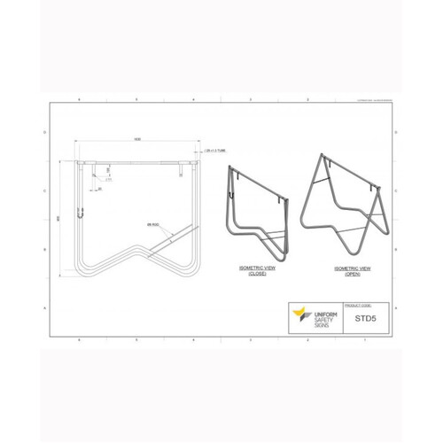 WORKWEAR, SAFETY & CORPORATE CLOTHING SPECIALISTS 900x600mm Swing Stand (Sign Not Included)