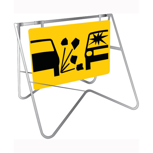 WORKWEAR, SAFETY & CORPORATE CLOTHING SPECIALISTS 900x600mm - Swing Stand and Sign - Loose Surface Picto