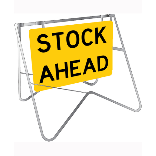 WORKWEAR, SAFETY & CORPORATE CLOTHING SPECIALISTS - 900x600mm - Class 1 - Swing Stand and Sign - Stock Ahead