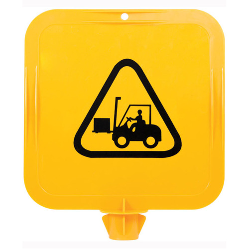 WORKWEAR, SAFETY & CORPORATE CLOTHING SPECIALISTS - Yellow Lock-in Sign Frame - Forklifts Pictogram