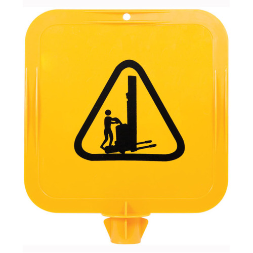 WORKWEAR, SAFETY & CORPORATE CLOTHING SPECIALISTS - Yellow Lock-In Sign Frame - Walkie Stacker Pictogram