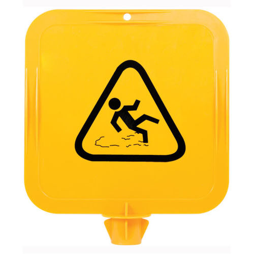 WORKWEAR, SAFETY & CORPORATE CLOTHING SPECIALISTS - Yellow Lock-In Sign Frame - Wet Floor Pictogram