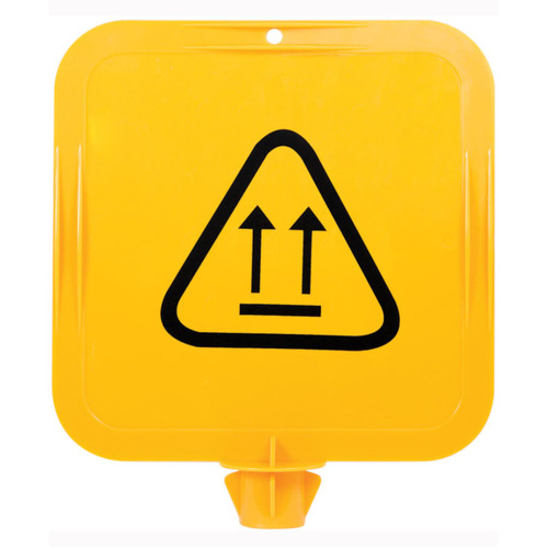 WORKWEAR, SAFETY & CORPORATE CLOTHING SPECIALISTS - Yellow Lock-In Sign Frame - Workers Above Pictogram