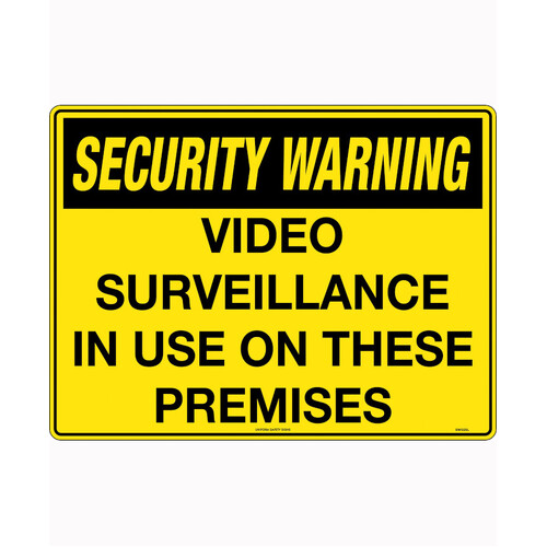 WORKWEAR, SAFETY & CORPORATE CLOTHING SPECIALISTS - 600x400mm - Metal - Security Video Surveillance In Use On These Premises