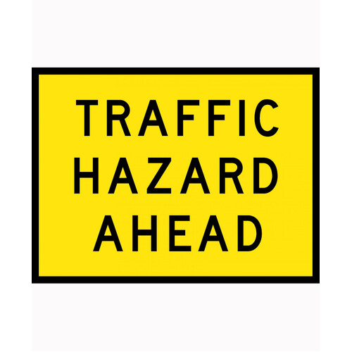 WORKWEAR, SAFETY & CORPORATE CLOTHING SPECIALISTS - 1200x900mm - Boxed Edge - Cl.1 - Traffic Hazard Ahead