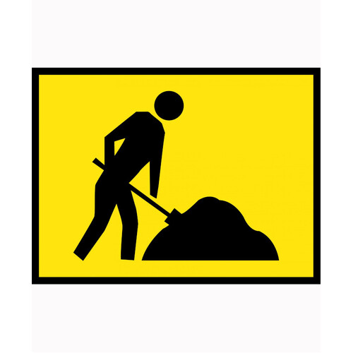 WORKWEAR, SAFETY & CORPORATE CLOTHING SPECIALISTS - 900x600mm - Boxed Edge - Cl.1 - Symbolic Worker