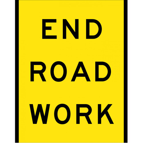 WORKWEAR, SAFETY & CORPORATE CLOTHING SPECIALISTS - 900x1200mm - Portait Boxed Edge - Cl.1 - End Road Work