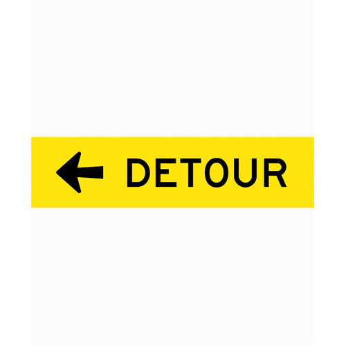 WORKWEAR, SAFETY & CORPORATE CLOTHING SPECIALISTS 1200x300mm - Corflute - Cl.1 - Detour (Arrow Left)