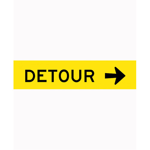 WORKWEAR, SAFETY & CORPORATE CLOTHING SPECIALISTS 1200x300mm - Corflute - Cl.1 - Detour (Arrow Right)