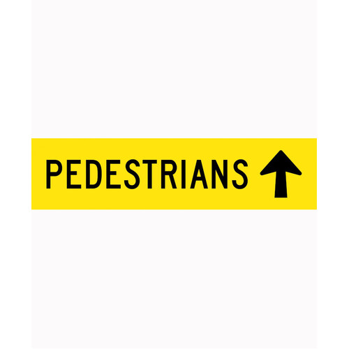 WORKWEAR, SAFETY & CORPORATE CLOTHING SPECIALISTS - 1200x300mm - Corflute - Cl.1 - Pedestrians (Arrow Up)