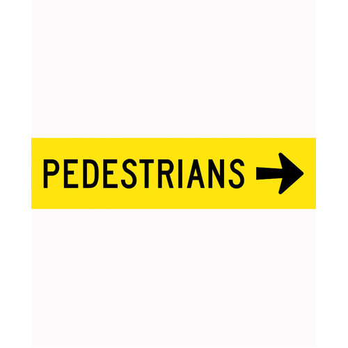 WORKWEAR, SAFETY & CORPORATE CLOTHING SPECIALISTS 1200x300mm - Corflute - Cl.1 - Pedestrians (Arrow Right)