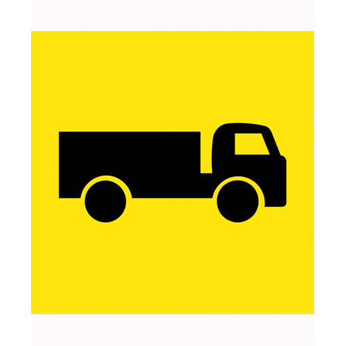 WORKWEAR, SAFETY & CORPORATE CLOTHING SPECIALISTS 600x600mm - Corflute - Cl.1 - Symbolic Truck