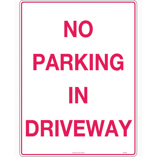 WORKWEAR, SAFETY & CORPORATE CLOTHING SPECIALISTS 600x400mm - Metal - No Parking In Driveway