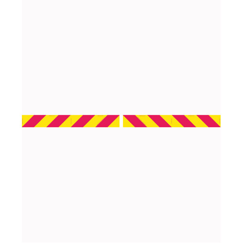 WORKWEAR, SAFETY & CORPORATE CLOTHING SPECIALISTS - 600x150mm - Self Adhesive - Cl.1 - 2 pieces - Candy Stripes