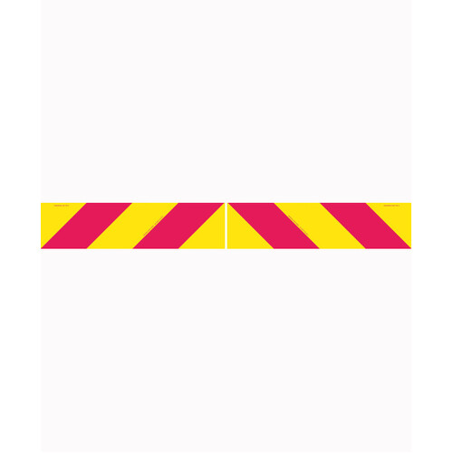 WORKWEAR, SAFETY & CORPORATE CLOTHING SPECIALISTS - 400x100mm - Class 1 Self Adhesive - Pair Candy Stripes