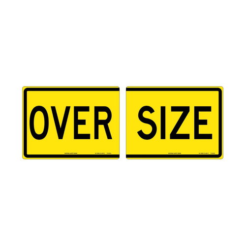 WORKWEAR, SAFETY & CORPORATE CLOTHING SPECIALISTS - 510x250mm - Self Adhesive - Cl.2 - 2 piece - Over Size