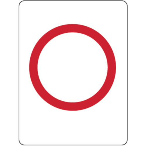 WORKWEAR, SAFETY & CORPORATE CLOTHING SPECIALISTS 600x450mm - Aluminium - Class 1 Reflective - Blank Roundel