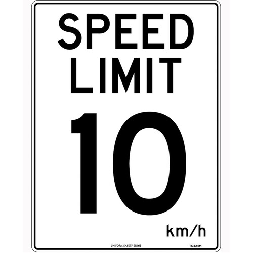 WORKWEAR, SAFETY & CORPORATE CLOTHING SPECIALISTS - 300x225mm - Metal - Speed Limit 10