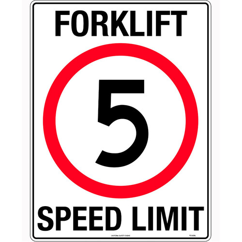 WORKWEAR, SAFETY & CORPORATE CLOTHING SPECIALISTS 600x400mm - Metal - Forklift Speed Limit 5km