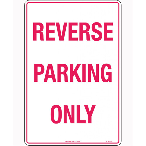WORKWEAR, SAFETY & CORPORATE CLOTHING SPECIALISTS 450x300mm - Metal - Reverse Parking Only