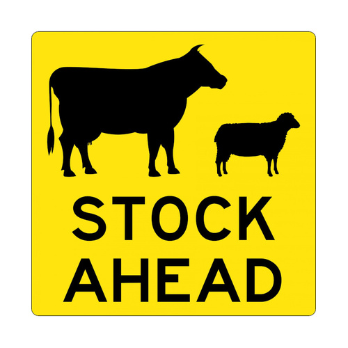 WORKWEAR, SAFETY & CORPORATE CLOTHING SPECIALISTS - 600x600mm - Metal - Black/Yellow - Symbolic Stock Picto - Stock Ahead