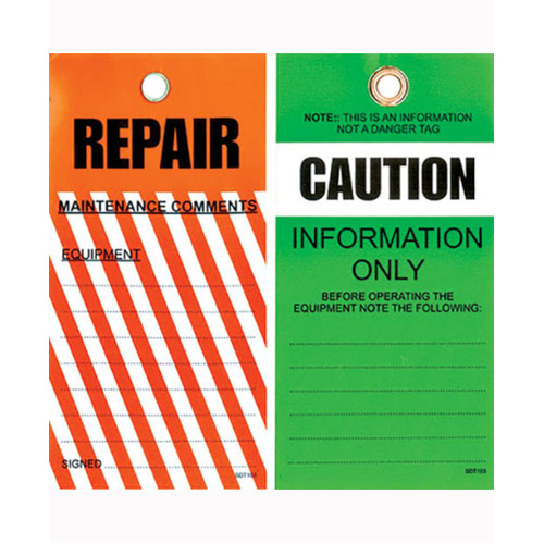 WORKWEAR, SAFETY & CORPORATE CLOTHING SPECIALISTS - Tear Proof Tags - Pkt 25 - Repair Tags