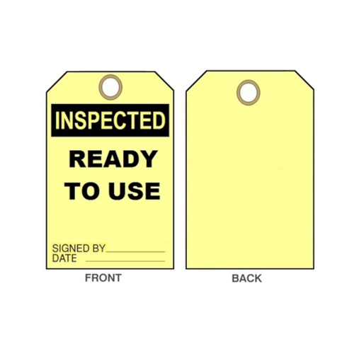 WORKWEAR, SAFETY & CORPORATE CLOTHING SPECIALISTS 75x160mm - Tear Proof Tags - Pkt of 100 - Inspected Ready to Use