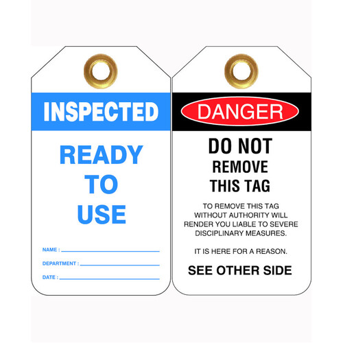 WORKWEAR, SAFETY & CORPORATE CLOTHING SPECIALISTS - 80x140mm -  Heavy Duty PVC Tags - Pkt of 25 - Inspected Ready To Use