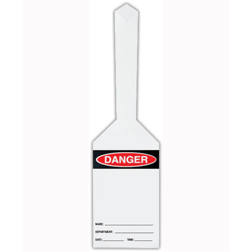 WORKWEAR, SAFETY & CORPORATE CLOTHING SPECIALISTS 170x80mm - Self Locking Tags - Pkt of 25 - Danger Blanks