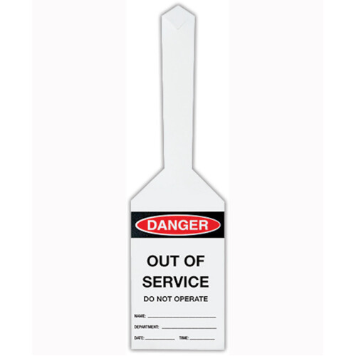 WORKWEAR, SAFETY & CORPORATE CLOTHING SPECIALISTS 170x80mm - Self Locking Tags - Pkt of 25 - Danger Out of Service Do Not Operate