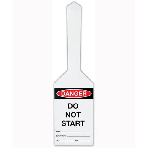 WORKWEAR, SAFETY & CORPORATE CLOTHING SPECIALISTS - 170x80mm - Self Locking Tags - Pkt of 25 - Danger Do Not Start