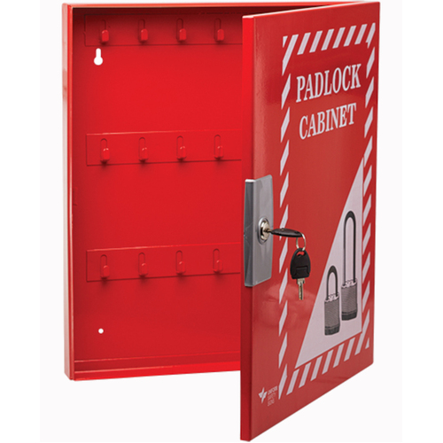 WORKWEAR, SAFETY & CORPORATE CLOTHING SPECIALISTS - 400x470x50mm Lockable Padlock Cabinet (up to 56 padlocks)