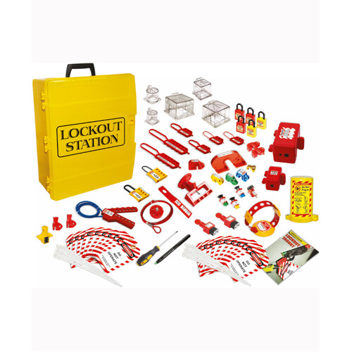 WORKWEAR, SAFETY & CORPORATE CLOTHING SPECIALISTS - Yellow Portable Lockout Station