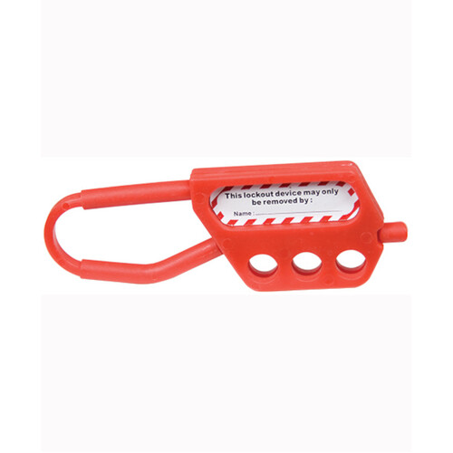 WORKWEAR, SAFETY & CORPORATE CLOTHING SPECIALISTS - Economy Red Nylon Lockout Hasp (3 Hole)