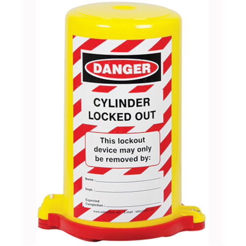 WORKWEAR, SAFETY & CORPORATE CLOTHING SPECIALISTS Cylinder Lockout - Danger Cylinder Locked Out  (Red)