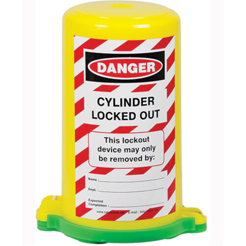 WORKWEAR, SAFETY & CORPORATE CLOTHING SPECIALISTS - Cylinder Lockout - Danger Cylinder Locked Out  (Green)