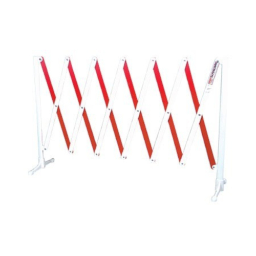 WORKWEAR, SAFETY & CORPORATE CLOTHING SPECIALISTS - 3mtr Safeguard Light-weight Expanding Barrier - Red/White