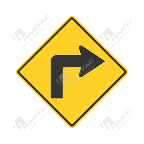 WORKWEAR, SAFETY & CORPORATE CLOTHING SPECIALISTS 900x900mm - Aluminium Class 1 Reflective - Turn Right Picto