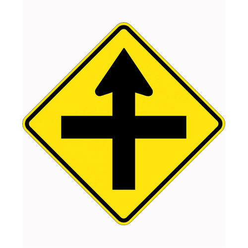 WORKWEAR, SAFETY & CORPORATE CLOTHING SPECIALISTS - 750x750mm - Aluminium - Class 1 Reflective - Cross Road