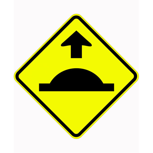 WORKWEAR, SAFETY & CORPORATE CLOTHING SPECIALISTS 900x900mm - Aluminium - Class 1 Reflective - Road Humps Ahead
