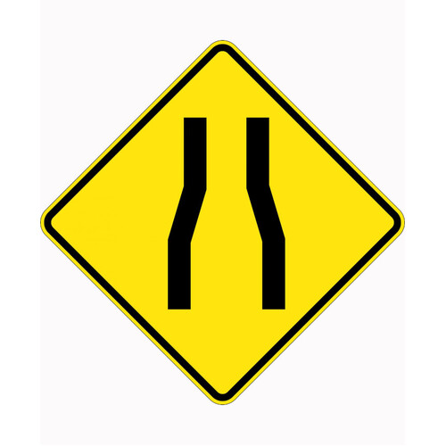 WORKWEAR, SAFETY & CORPORATE CLOTHING SPECIALISTS 750x750mm - Aluminium - Class 1 Reflective - Road Narrows