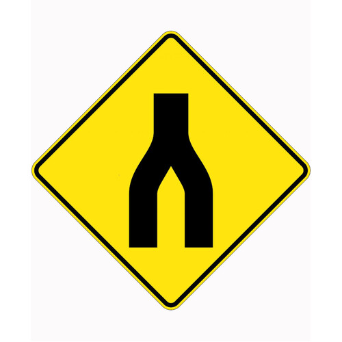 WORKWEAR, SAFETY & CORPORATE CLOTHING SPECIALISTS 750x750mm - Aluminium - Class 1 Reflective - End Divided Road