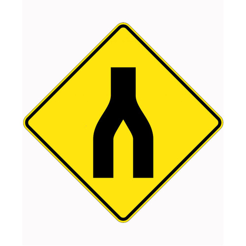 WORKWEAR, SAFETY & CORPORATE CLOTHING SPECIALISTS - 900x900mm - Aluminium - Class 1 Reflective - End Divided Road