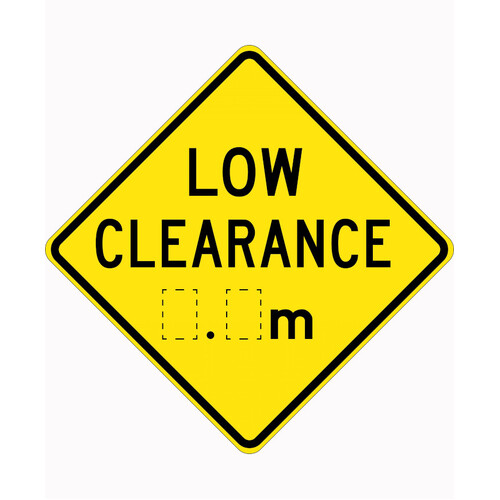 WORKWEAR, SAFETY & CORPORATE CLOTHING SPECIALISTS - 750x750mm - Aluminium - Class 1 Reflective - Low Clearance _._m (Ahead)