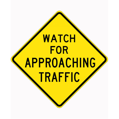 WORKWEAR, SAFETY & CORPORATE CLOTHING SPECIALISTS 750x750mm - Aluminium - Class 1 Reflective - Watch For Approaching Traffic