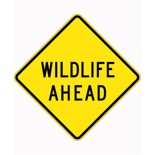 WORKWEAR, SAFETY & CORPORATE CLOTHING SPECIALISTS - 600x600mm - Aluminium - Class 1 Reflective - Wildlife Ahead