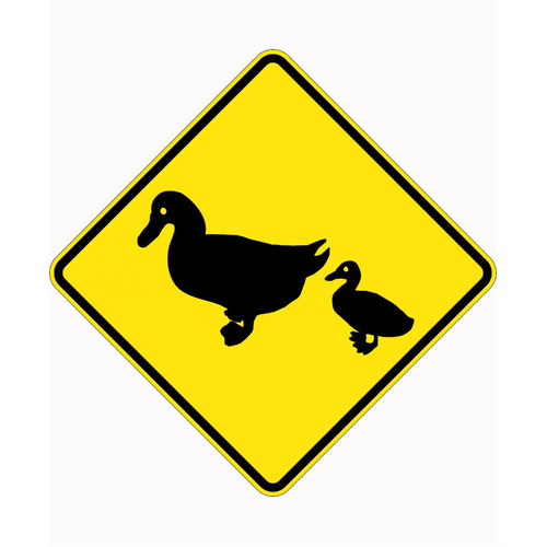 WORKWEAR, SAFETY & CORPORATE CLOTHING SPECIALISTS - 900x900mm - Aluminium - Class 1 Reflective - Ducks Picto