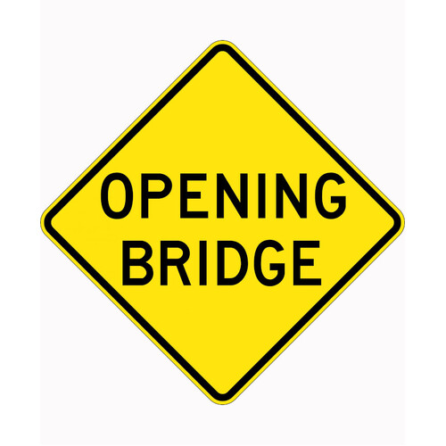 WORKWEAR, SAFETY & CORPORATE CLOTHING SPECIALISTS - 900x900mm - Aluminium - Class 1 Reflective - Opening Bridge