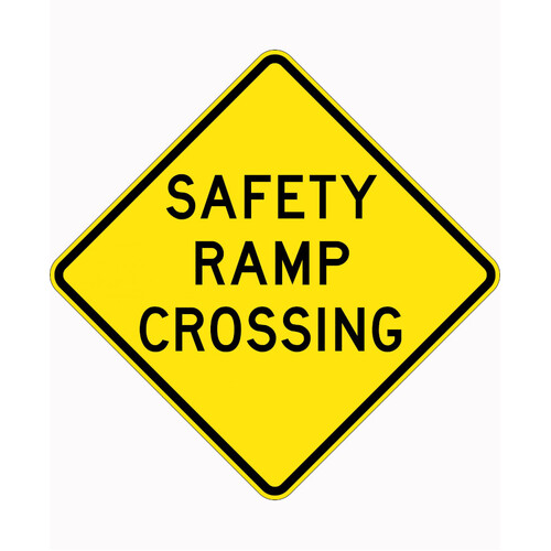 WORKWEAR, SAFETY & CORPORATE CLOTHING SPECIALISTS 900x900mm - Aluminium - Class 1 Reflective - Safety Ramp Crossing