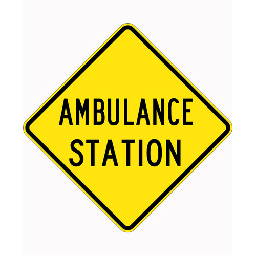 WORKWEAR, SAFETY & CORPORATE CLOTHING SPECIALISTS 750x750mm - Aluminium - Class 1 Reflective - Ambulance Station